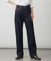 【洗える】BASIC STRETCH DENIM ボーイフィット デニム