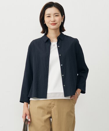 【洗える・吸水速乾】トリオシアーチェック シャツ