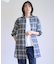 【WEB限定カラーあり・洗える】SOFT SHEER チェック ロング シャツ