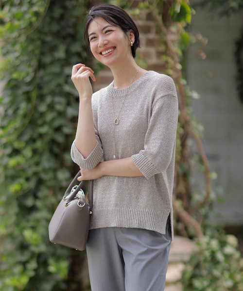 032*新品 ジェイプレス レディース【洗える】BOUCLE ニット アウターM 032*新品 ジェイプレス レディース【洗える】BOUCLE ニット