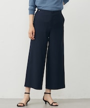 【洗える】Shineシャンブレーツイル クロップド パンツ