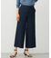 【洗える】Shineシャンブレーツイル クロップド パンツ