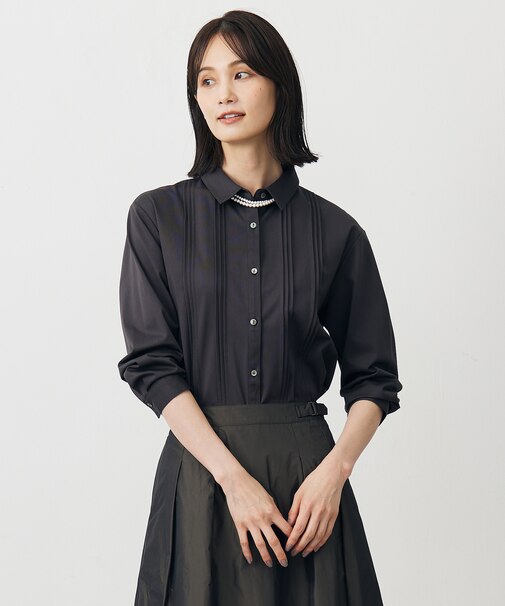 コンパクトトリコット シャツライク カットソー