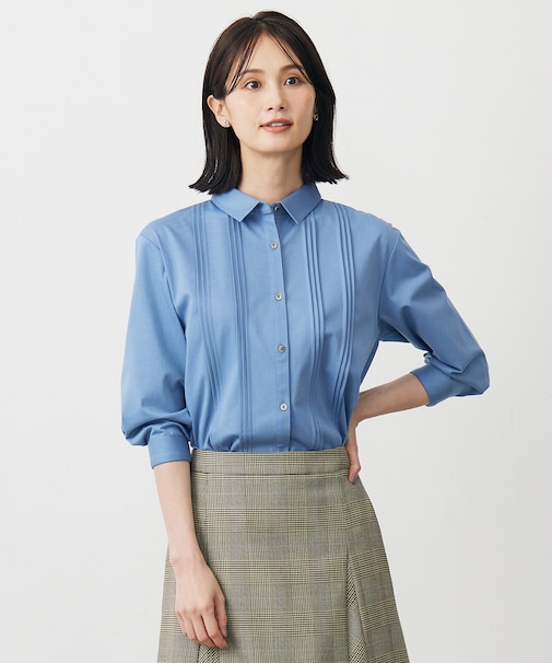 コンパクトトリコット シャツライク カットソー