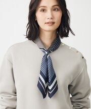 【洗える】houndstooth スクエア スカーフ