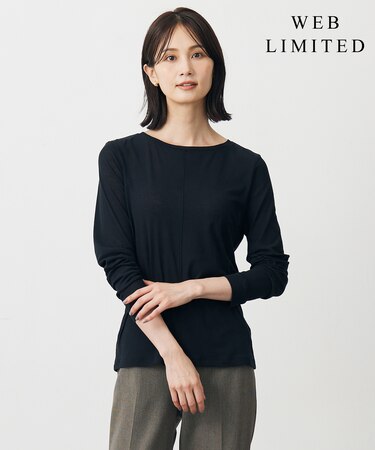 【WEB限定】シアーストレッチフライス クルーネック シアー カットソー