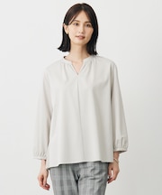 【洗える】コンパクトトリコット バックプリーツ カットソー