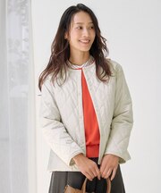 【WEB限定カラーあり・洗える】コンパクトタフタキルティング ブルゾン