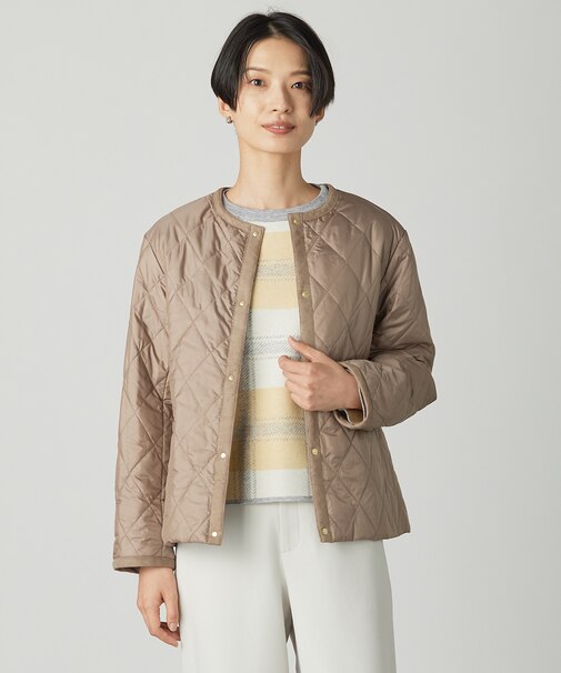 【WEB限定カラーあり・洗える】コンパクトタフタキルティング ブルゾン