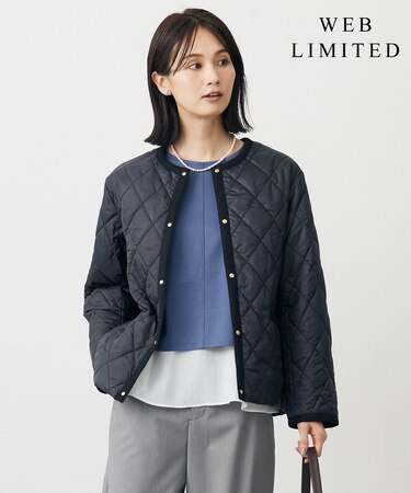 【WEB限定カラーあり・洗える】コンパクトタフタキルティング ブルゾン