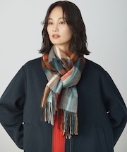 カシミヤチェック マフラー