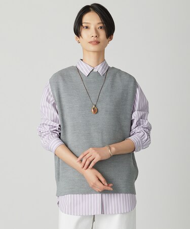 【洗える】DRALON MERINO ニット ベスト