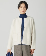 【洗える】BOUCLE ニット アウター