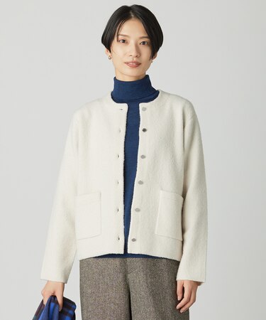 【洗える】BOUCLE ニット アウター