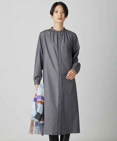 【洗える・UVケア】ギャバストレッチ ワンピース