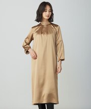 【洗える】ノーブルサテン ワンピース