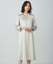 【洗える】ノーブルサテン ワンピース