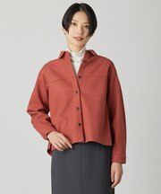 【洗える】メルトンジャージー シャツ
