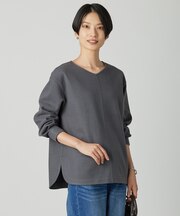 メルトンジャージー Vネック カットソー