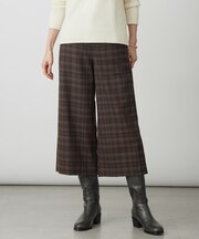 【洗える】milledタータンラメチェック クロップド パンツ