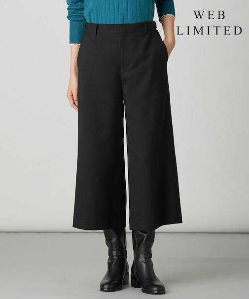 【WEB限定カラーあり・洗える】ツムギートflannel クロップド パンツ