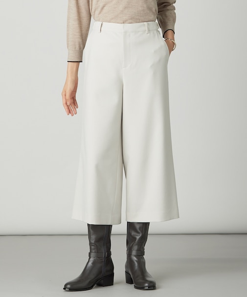 【WEB限定カラーあり】ツムギートflannel クロップド パンツ