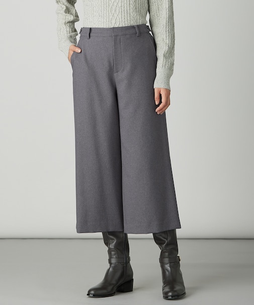 【WEB限定カラーあり】ツムギートflannel クロップド パンツ