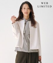 【WEB限定カラーあり・洗える】ツムギートflannel ノーカラー ジャケット