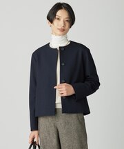【WEB限定カラーあり・洗える】ツムギートflannel ノーカラー ジャケット
