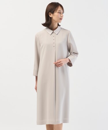 【2way】セラテリーダブルクロス 襟付き ワンピース