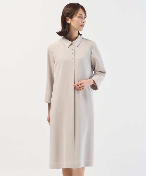 【2way】セラテリーダブルクロス 襟付き ワンピース