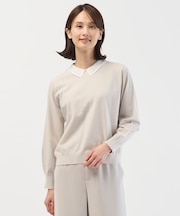 レーヨンストレッチ 刺?襟 ニット