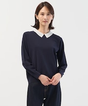 レーヨンストレッチ 刺?襟 ニット