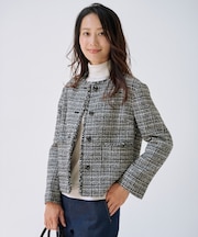 Lightループチェック ツイード ジャケット