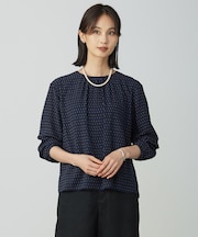 【洗える】カットジャカードプリント カットソー