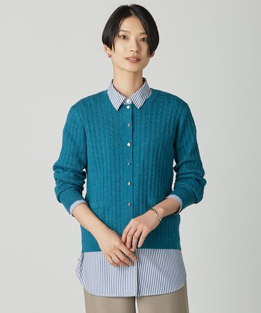 KNIT BASIC クルーネック カーディガン