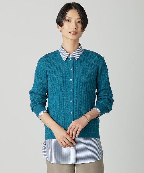 KNIT BASIC クルーネック カーディガン