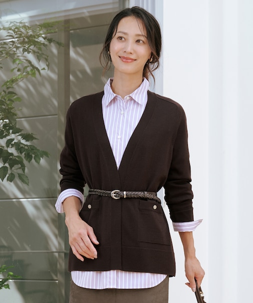 【着丈が選べる】KNIT BASIC ロング カーディガン