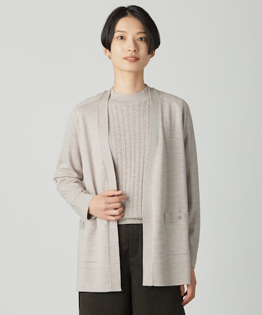 【着丈が選べる】KNIT BASIC ロング カーディガン