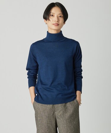 PURE WOOL タートルネック ニット