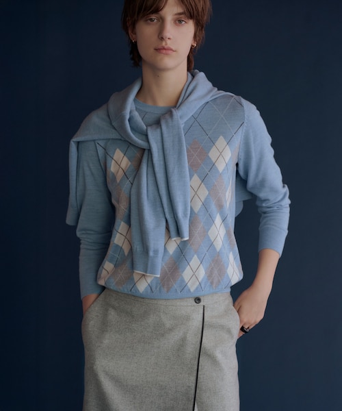 洗える】アーガイル ツイン ニット｜ジェイ・プレスの通販