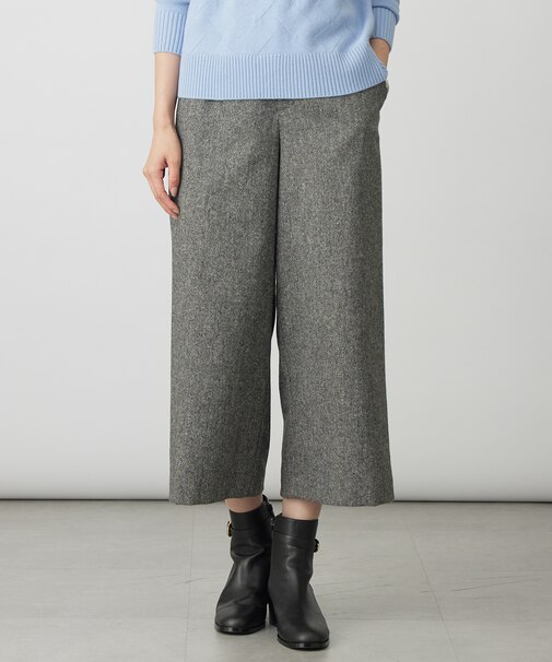 ラメツイード クロップド パンツ