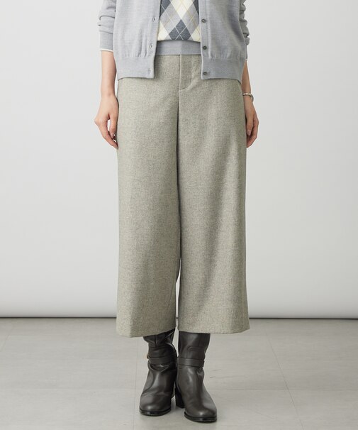 ラメツイード クロップド パンツ