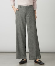 ラメツイード セミワイド パンツ