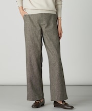 ラメツイード セミワイド パンツ