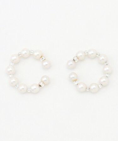 【WEB限定・2way・2set】パール イヤカフ リング