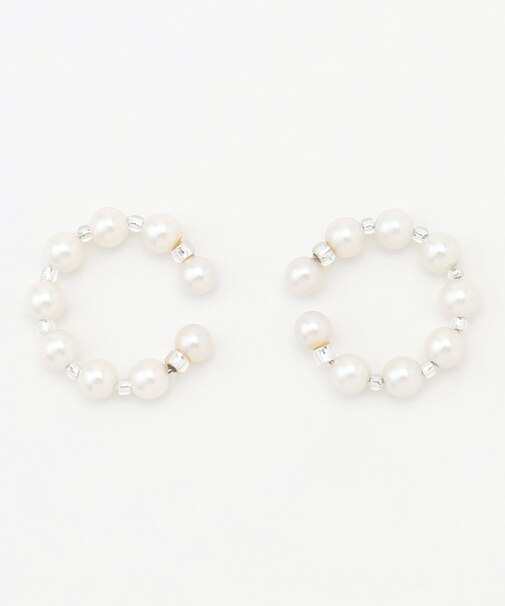【WEB限定・2way・2set】パール イヤカフ リング