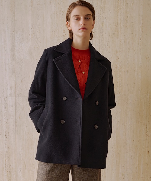 SHIPS any: カシミヤ ミックス テーラード ショート Pコート｜シップス