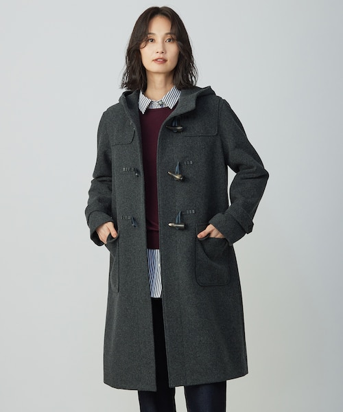 タグ付美品★パイル メルトン ダッフルコート ココア 36 ¥101,200 タグ付美品☆パイル メルトン ダッフルコート ココア 36 ¥101,200