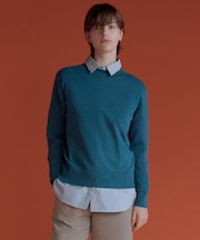 【洗える】SOFT TOUCH WOOL 立ち襟 ニット